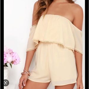 Lulus off the shoulder romper